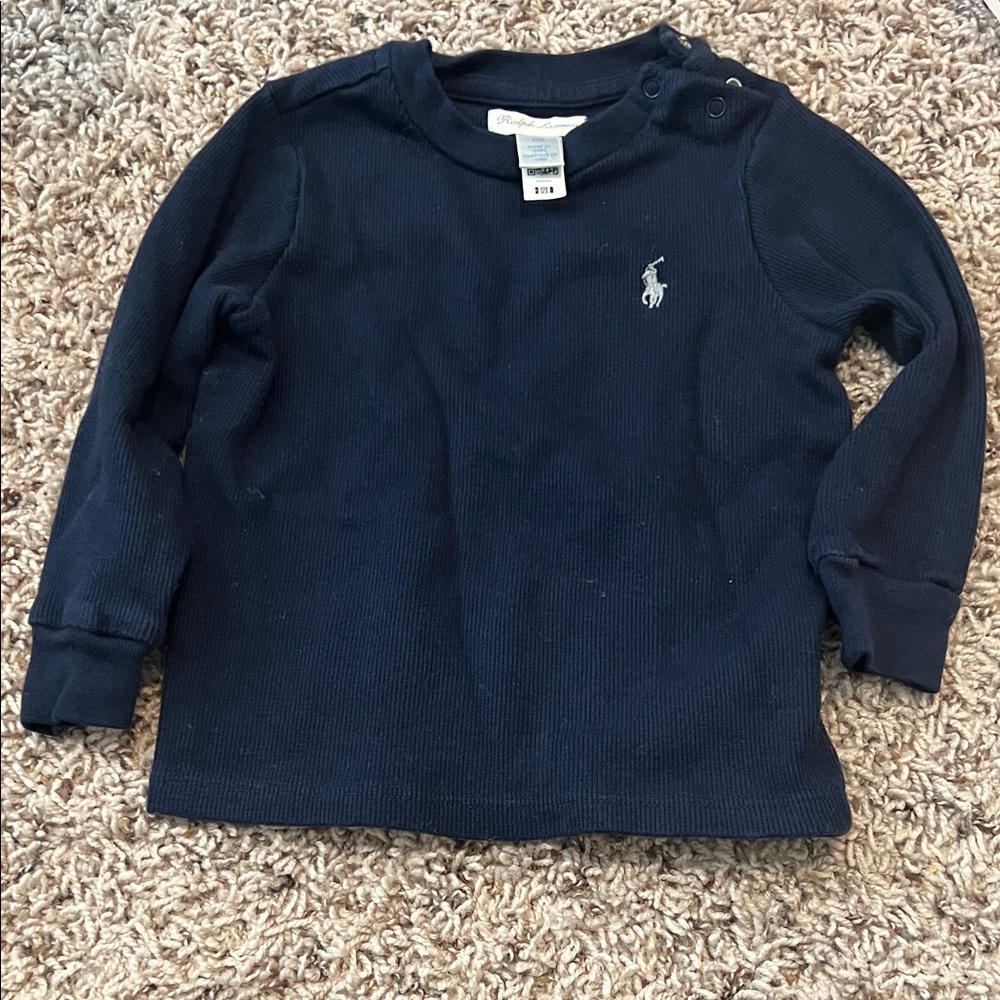 Ralph Lauren Dark Blue Long Sleeve Tee for Kids